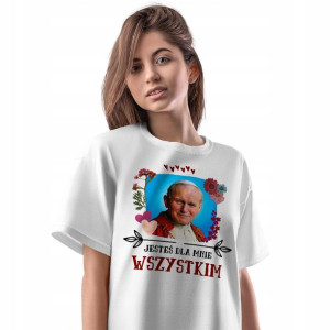 T-Shirt Damski Jan Paweł Koszulka XL Prezent