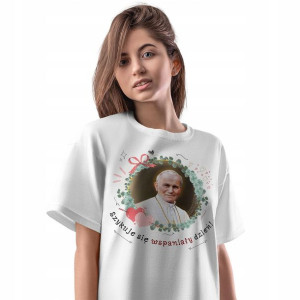 T-Shirt Damski Jan Paweł Koszulka XL Prezent