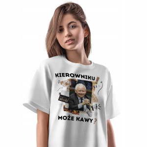 T-Shirt Damski Jarosław Kaczyński Koszulka Prezent