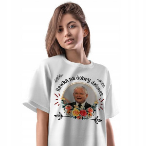 T-Shirt Damski Jarosław Kaczyński Koszulka Prezent