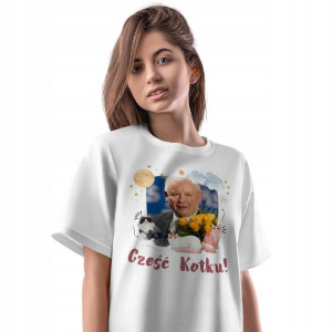 T-Shirt Damski Jarosław Kaczyński Koszulka Prezent