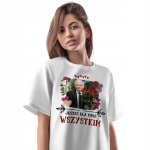 T-Shirt Damski Jarosław Kaczyński Koszulka Prezent