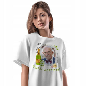 T-Shirt Damski Korwin Mikke Koszulka L Prezent