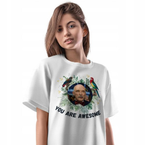 T-Shirt Damski Korwin Mikke Koszulka S Prezent