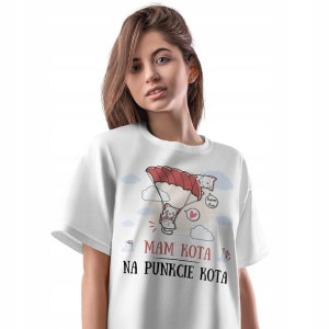T-Shirt Damski Kot Kotki Kociak Koszulka Prezent