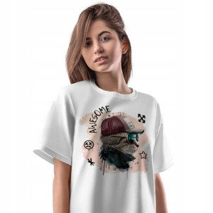 T-Shirt Damski Kot Kotki Kociak Koszulka Prezent