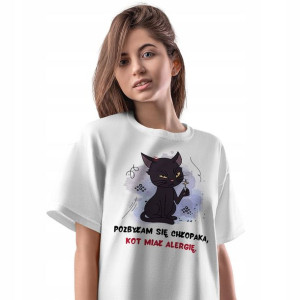 T-Shirt Damski Kot Kotki Kociak Koszulka Prezent