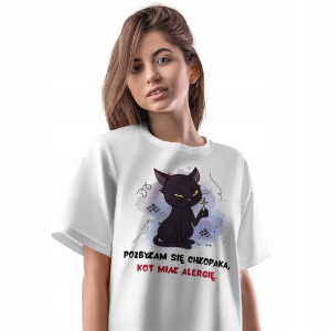 T-Shirt Damski Kot Kotki Kociak Koszulka Prezent