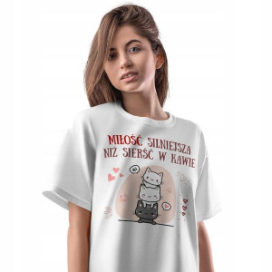 T-Shirt Damski Kot Kotki Kociak Koszulka Prezent
