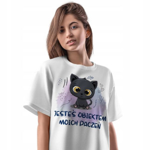 T-Shirt Damski Kot Kotki Kociak Koszulka Prezent