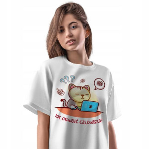 T-Shirt Damski Kot Kotki Kociak Koszulka Prezent