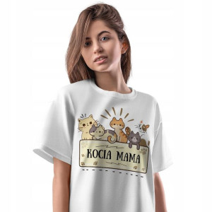 T-Shirt Damski Kot Kotki Kociak Koszulka Prezent