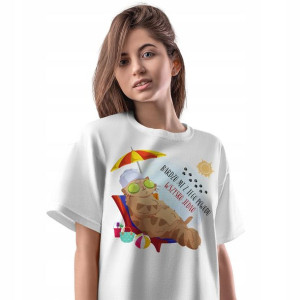 T-Shirt Damski Kot Kotki Kociak Koszulka Prezent