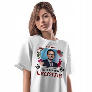 T-Shirt Damski Mateusz Morawiecki Koszulka Prezent