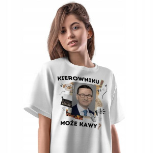 T-Shirt Damski Mateusz Morawiecki Koszulka Prezent