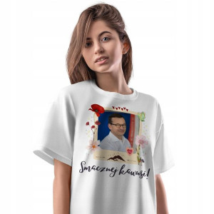 T-Shirt Damski Mateusz Morawiecki Koszulka Prezent