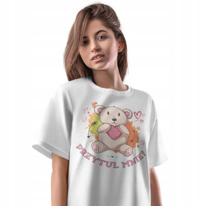T-Shirt Damski Misie Misiaczki Koszulka L Prezent