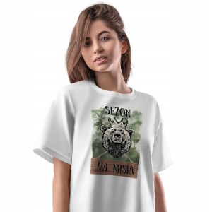 T-Shirt Damski Misie Misiaczki Koszulka S Prezent