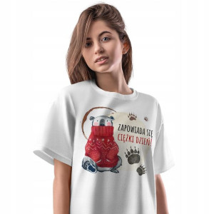 T-Shirt Damski Misie Misiaczki Koszulka XL Prezent