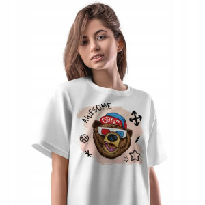 T-Shirt Damski Misie Misiaczki Koszulka XXL