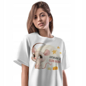 T-Shirt Damski Myszki Myszka Koszulka L Prezent
