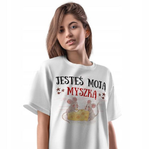 T-Shirt Damski Myszki Myszka Koszulka XXL Prezent