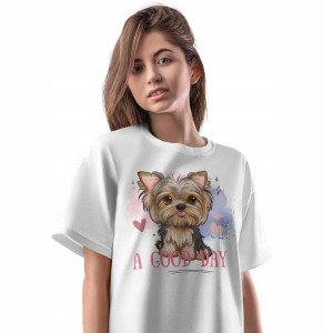 T-Shirt Damski Pieski Pies Koszulka L Prezent