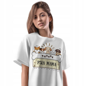 T-Shirt Damski Pieski Pies Koszulka L Prezent