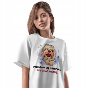 T-Shirt Damski Pieski Pies Koszulka M Prezent