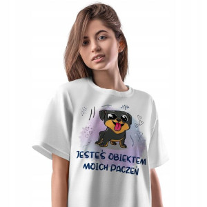 T-Shirt Damski Pieski Pies Koszulka S Prezent