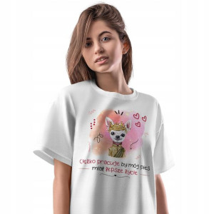 T-Shirt Damski Pieski Pies Koszulka S Prezent
