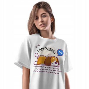 T-Shirt Damski Pieski Pies Koszulka XXL Prezent