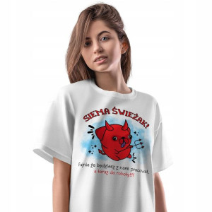T-Shirt Damski Powitanie w Pracy Koszulka Prezent