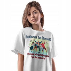 T-Shirt Damski Powitanie w Pracy Koszulka Prezent