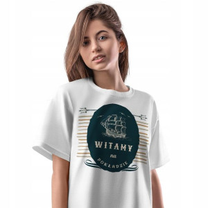 T-Shirt Damski Powitanie w Pracy Koszulka Prezent