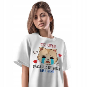 T-Shirt Damski Pożegnanie z Pracy L Prezent