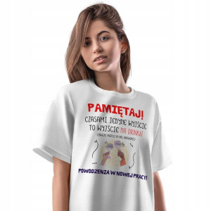 T-Shirt Damski Pożegnanie z Pracy L Prezent