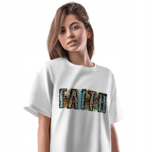 T-Shirt Damski Religijny Jesus wiara Koszulka