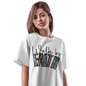 T-Shirt Damski Religijny Jesus wiara Koszulka