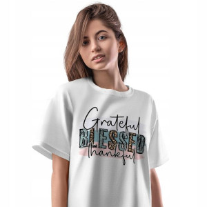 T-Shirt Damski Religijny Jesus wiara Koszulka