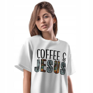 T-Shirt Damski Religijny Jesus wiara Koszulka