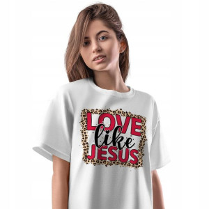 T-Shirt Damski Religijny Jesus wiara Koszulka