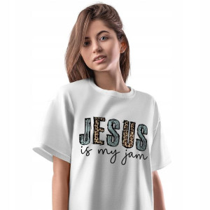T-Shirt Damski Religijny Jesus wiara Koszulka