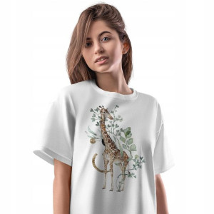 T-Shirt Damski Sawanna Savanna dzikie zwierzęta