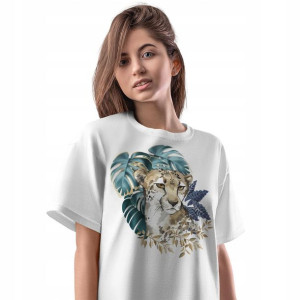 T-Shirt Damski Sawanna Savanna dzikie zwierzęta