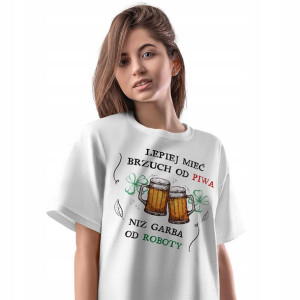 T-Shirt Damski Śmieszne Koszulka L Prezent