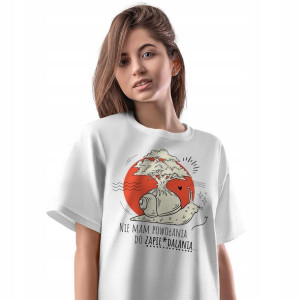 T-Shirt Damski Śmieszne Koszulka L Prezent