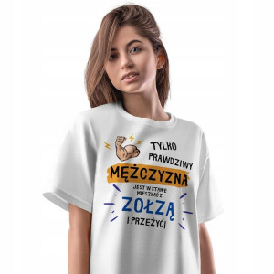 T-Shirt Damski Śmieszne Koszulka L Prezent