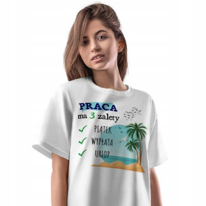 T-Shirt Damski Śmieszne Koszulka L Prezent