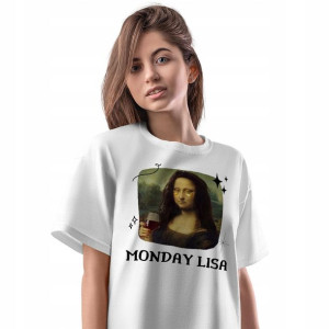 T-Shirt Damski Śmieszne Koszulka L Prezent